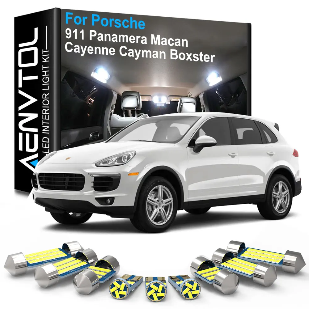 

AENVTOL Canbus For Porsche Cayenne 9PA 955 957 958 Cayman Boxster 986 987 981 911 996 997 Panamera 970 Macan GT RS Interior Lamp