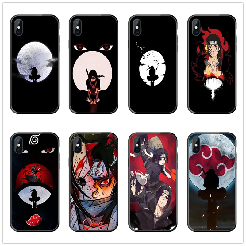 С рисунком из аниме Наруто Обувь в стиле Итачи деталь для Apple iPhone 11 Pro X XS Max XR 4 4S 5 5C 5S