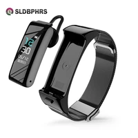 mens and womens b6 bluetooth headset color screen smart bracelet sports multi function call two in one separate smart watch