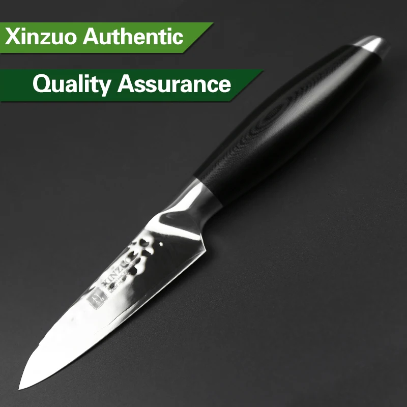XINZUO 3 слойный нож для очистки овощей 5 дюйма 440C стальные кухонные ножи