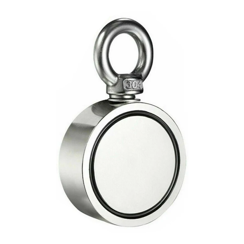 Рыболовный магнит двухсторонний сверхпрочный 200/300 кг круглый набор для охоты за