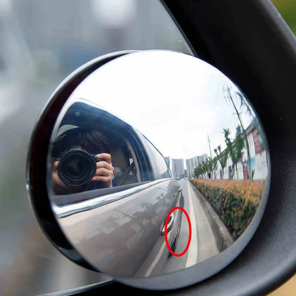 1Pcs 2inch ABS Material Round Car Blind Spot RearView Mirrors Rearview Wide Angle Convex Mirror Universal Styling | Автомобили и