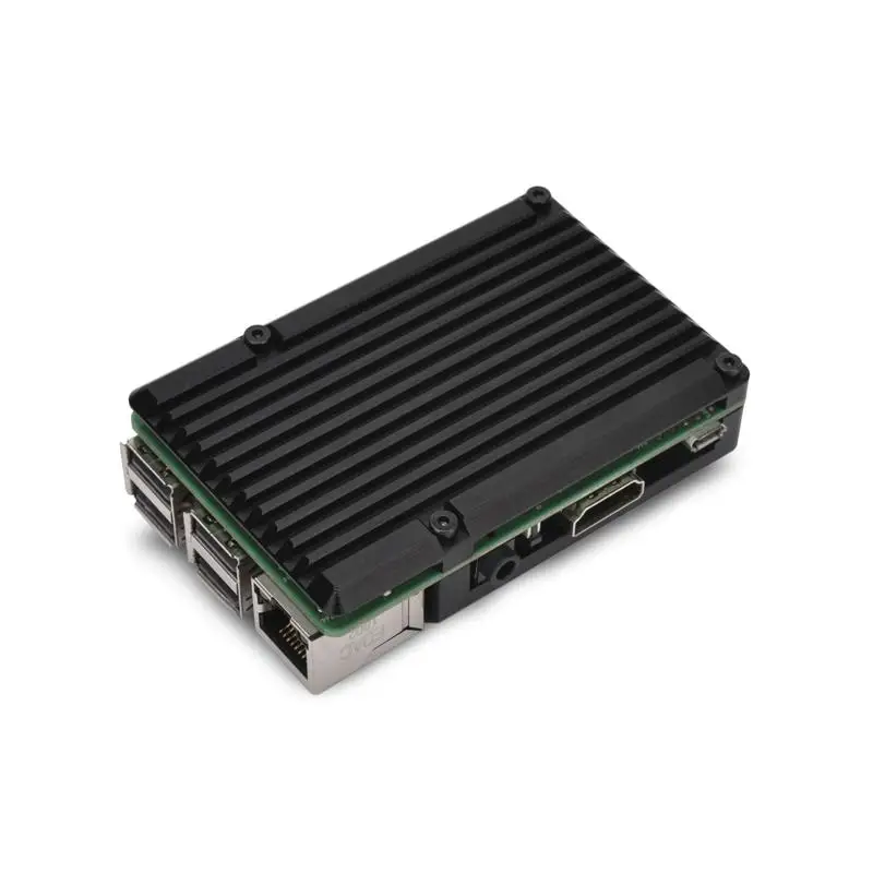 Алюминиевый Чехол Raspberry Pi 3 с двойным охлаждающим вентилятором металлический корпус черный корпус для RPI Raspberry Pi 3B/3B