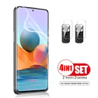 Гидрогелевая пленка 4 в 1 для Xiaomi Redmi Note 10 Pro Max, защита для экрана камеры, не закаленное стекло Redme Not 10pro 10s Poco F3