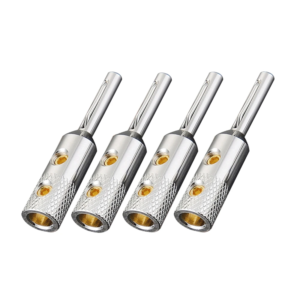 4 шт. медные вилки бананы для динамиков|speaker cable plug|rhodium plugbanana plug 4pcs |