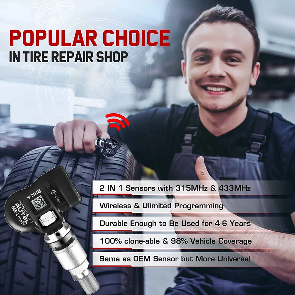 Датчик TPMS Autel 2 в 1 MX-Sensor 315 МГц + 433 датчик давления шинах система контроля замена 98%