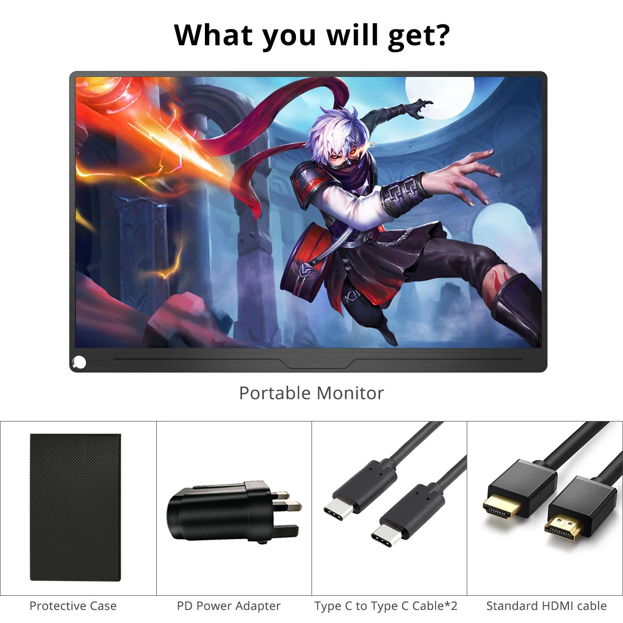 UPERFECT 17.3 дюйма 4K портативный монитор UHD экран работает с USB C второй матричные осид
