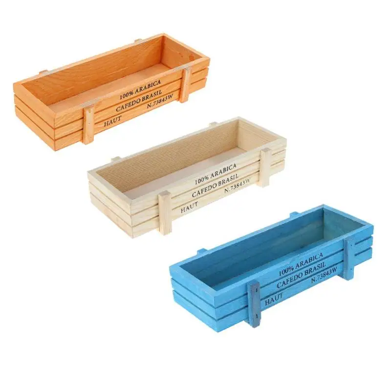 Винтажная деревянная коробка садовый Настольный цветочный горшок брелок