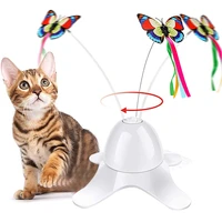 automatic smart cat toy interactive electronic rotating 360 butterfly play toy for kitten cat kitty game activity cat supply