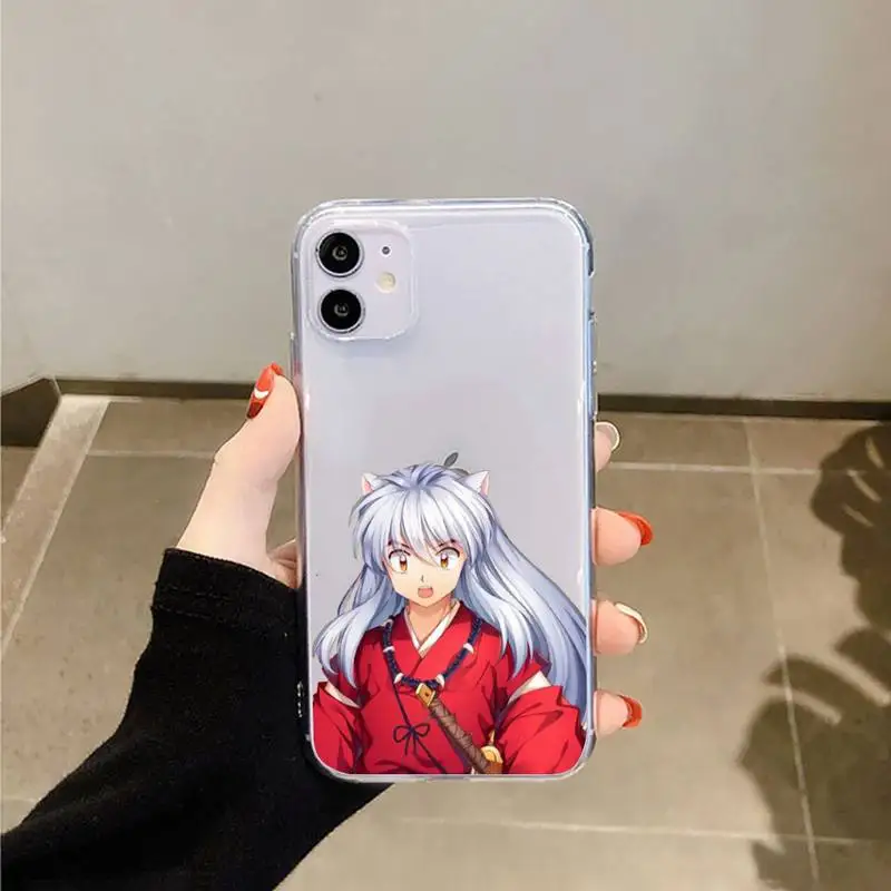 

Anime Inuyasha Phone Case Transparent for iPhone 11 12 mini pro XS MAX 8 7 6 6S Plus X 5S SE 2020 XR