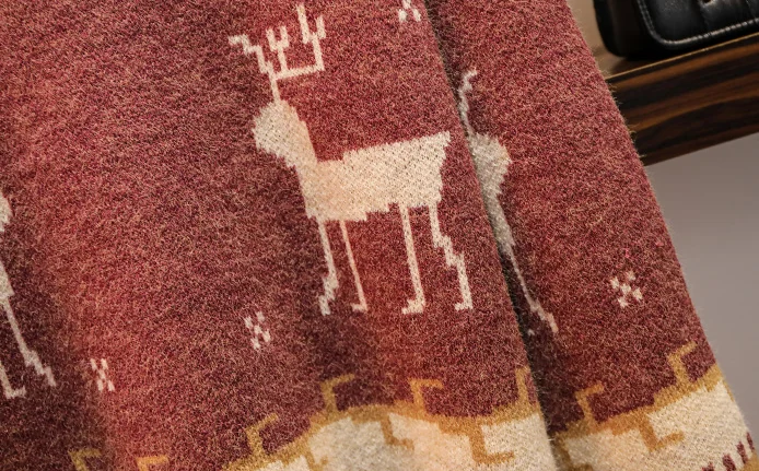 Женский модельный комплект из Свитера и брюк осенне зимний Свободный пуловер