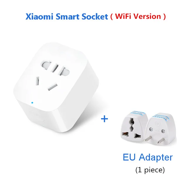 add EU adapter Xiao mi jia zigbee умная розетка Wifi приложение беспроводные Переключатели Таймер штекер для Android ios работа с mi home App - Цвет: add EU adapter