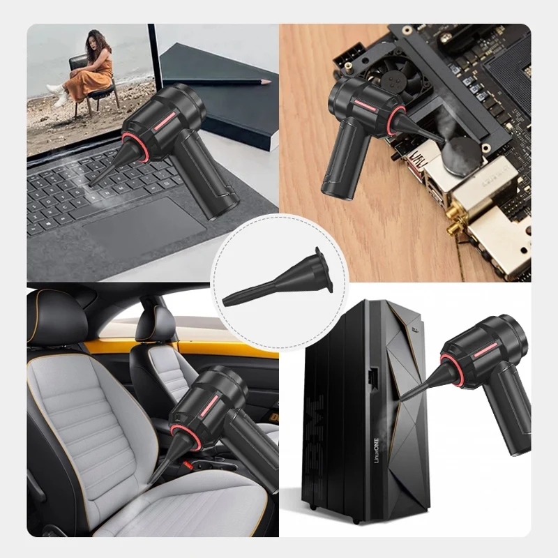 industrial grade 40000rpm cordless air duster compressed air blower computer laptop mini car vacuum cleaner keyboard camera home free global shipping