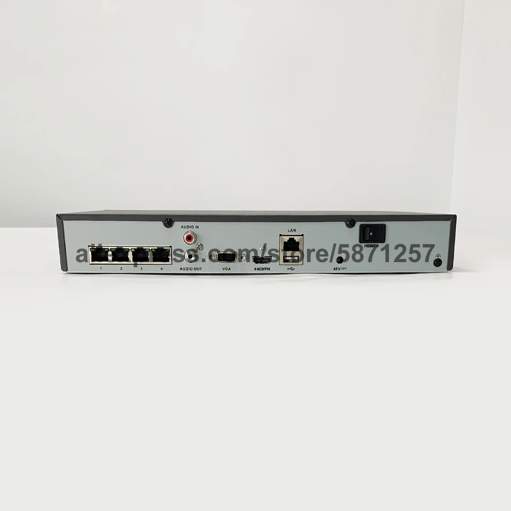 Оригинальный NVR Hikvision 4ch PoE порты 4K DS 7604NI K1/4P Plug & Play видеорегистратор 1 SATA интерфейс