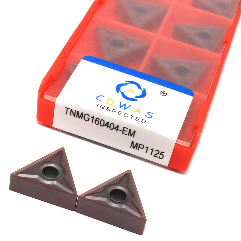 

10PCS TNMG160404 EM MP1125 External Turning Tool TNMG 160404 High Quality Carbide Inserts Lathe Cutter Tool for Stainless Steel