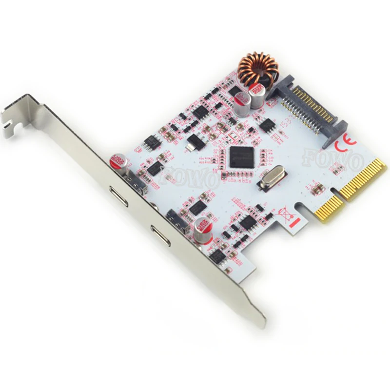 

PCI-e Type C adapter PCIe 2 port USB3.1 TypeC converter PCI e USB 3.1 controller PCI express Type-C Expansion Card
