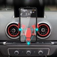 car phone holder car air vent gravity linkage phone holder auto lock car mobile phone stand mount for audi a3 s3