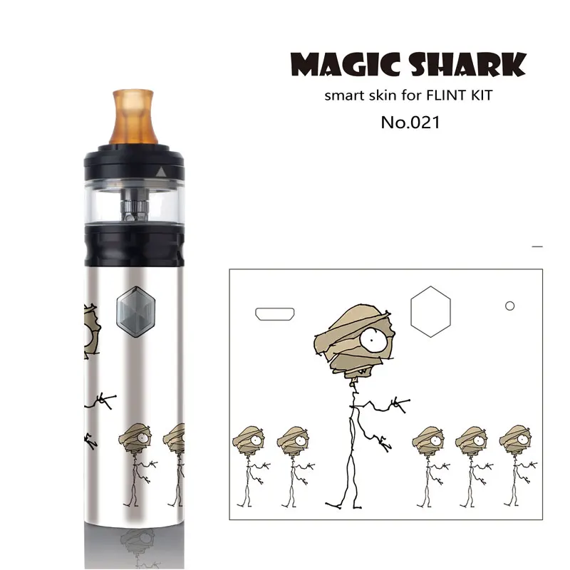 Череп Зомби птицы Одна деталь стерео ПВХ Pod Vape пленка Стикеры футляр для вейпа таб