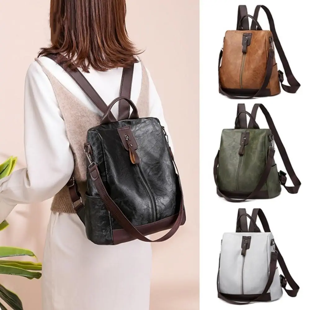 

Женский рюкзак Mochila Feminina, Многофункциональная Кожаная школьная сумка для девочек, женская сумка через плечо, рюкзак для путешествий