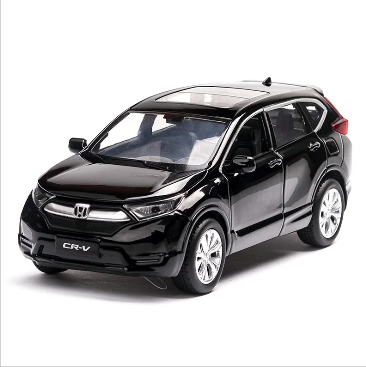 1: 32 Honda CRV family car model simulation return force car SUV children's toys birthday new year Christmas gift black car