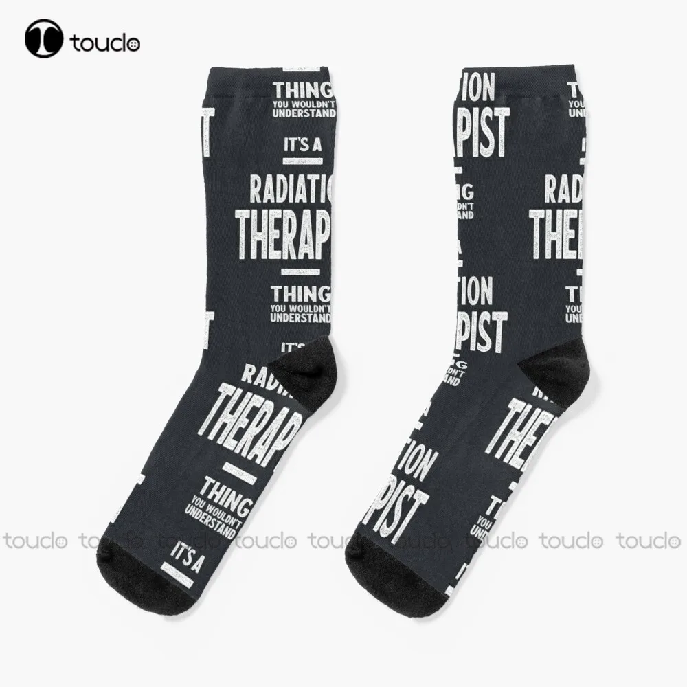 

Radiation Therapist Gift Funny Job Title Profession Birthday Idea Socks Unisex Adult Teen Youth Socks Personalized Custom