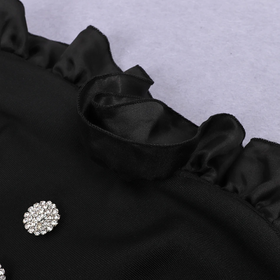 

High Quality Women'S 2020 Autumn Sexy Off-Shoulder Backless Mesh Stitching Diamond Dress Bodycon Club Party Long Dress Vestios