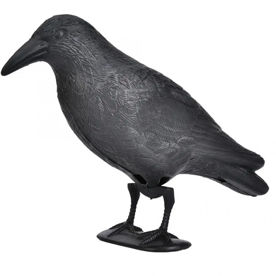 Unique Simulation Crow Hunting Bait Tool Black Desktop Decor Holiday Decoration | Спорт и развлечения