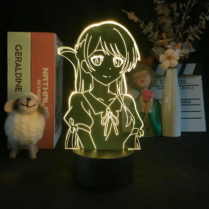 

Atmosphere 3D Desk Lamp Kanojo Okarishimasu Chizuru Ichinose Nightlight LED APP Control Nightlight Anime