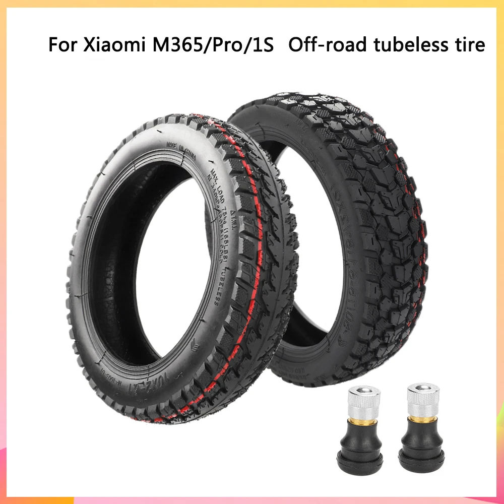 8.5/10 Inch Off-Road Tubeless Vacuum Tire with Gas Nozzle 8 1/2x2 Durable Scooter Tyre for Xiaomi M365/Pro/1S Electric Scooter 10x3 00 6 5 scooter tyre mini scooter tyres 70 65 6 5 tubeless vacuum tires for xiaomi mini pro balance scooter