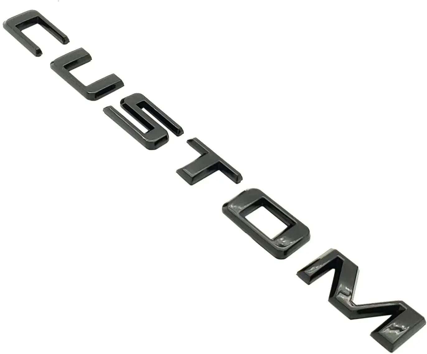 

1x CUSTOM Emblems 3D Tailgate Decals Letter Nameplate (Glossy Black)
