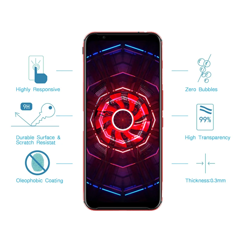 2 шт. Защитное стекло для Nubia Red Magic 3 3S | Мобильные телефоны и аксессуары