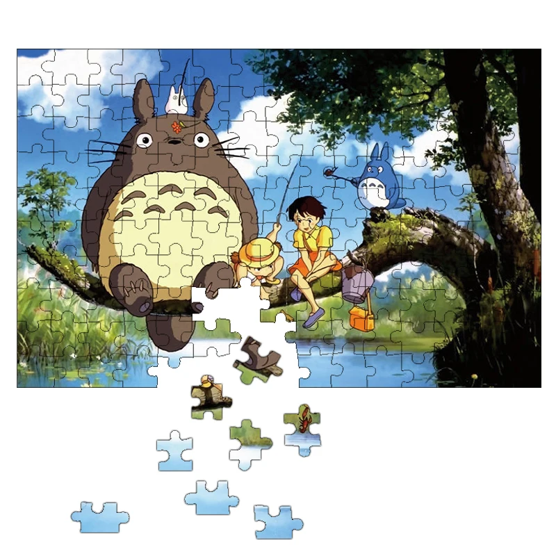 

Wooden Puzzle Toys Cartoon Anime Jigsaw Puzzle for Adults Kids Educational Brain Teaser Montessori Toys DIY Intelligence Games