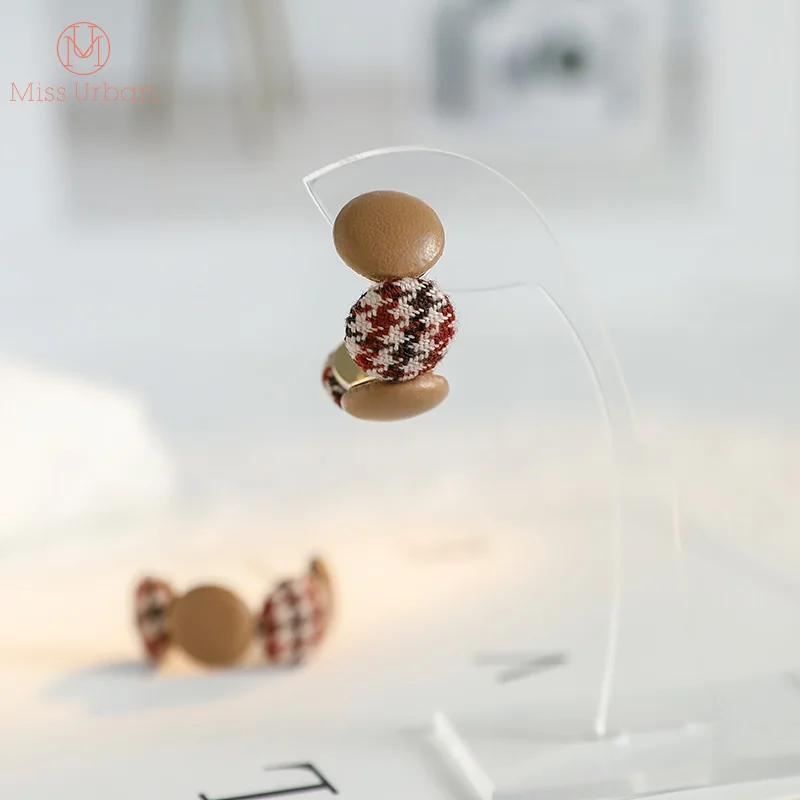 Новое поступление модные городские женские серьги с пуговицами и c образными