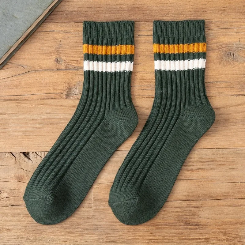 

Cartoon Woman Sock Striped Cotton Socks for Women Colorful Style Lady High Standard Sweet Sox Female Trendy Spring Winter Sokken