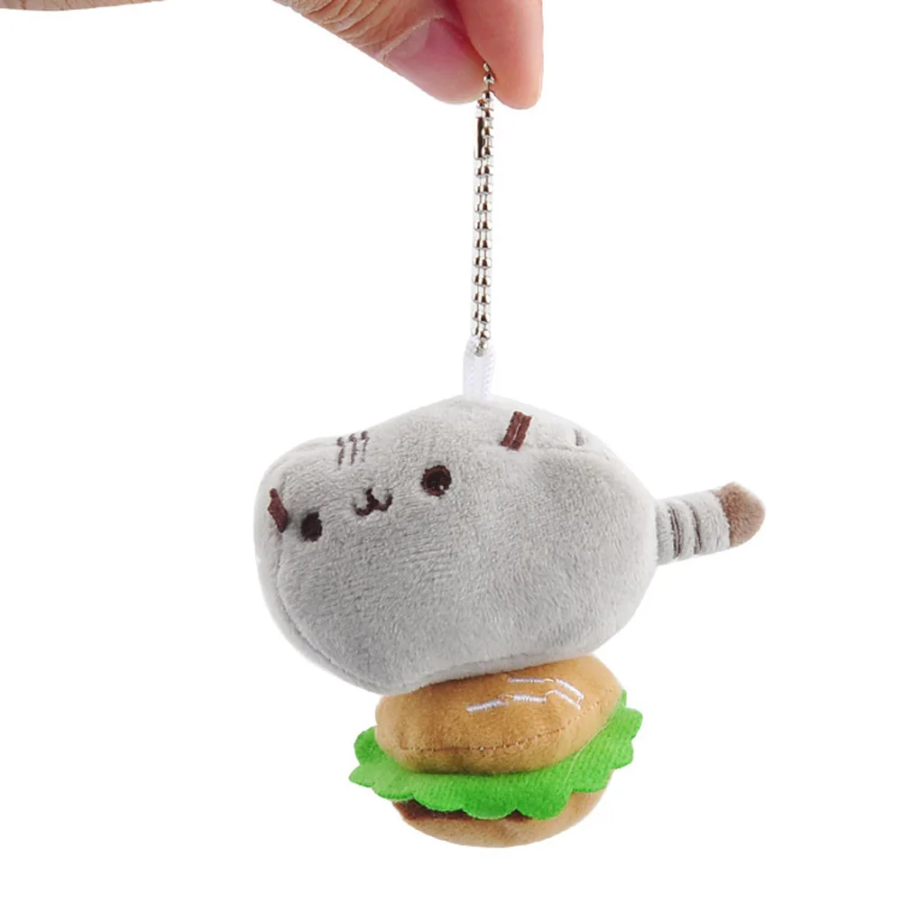 Hamburger 8CM 14 видов стилей, единорог, Кит, леопард, тигр, панда, Лев, котики, Civet Cat, 8 см, мягкая подвеска для ключей, кукла, игрушка SYTJ - Цвет: Hamburger 8CM