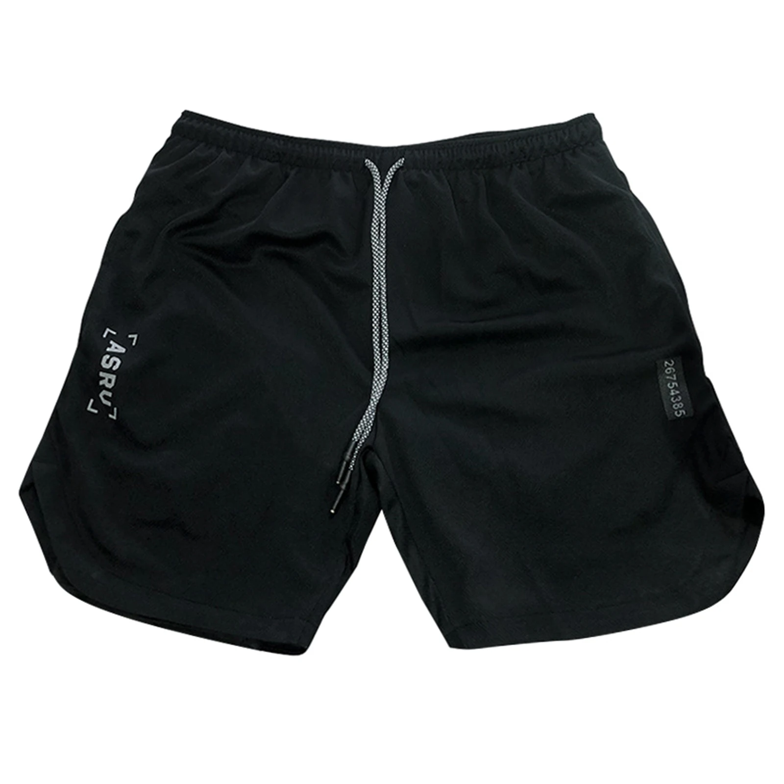 

Men Summer Short Pants, Solid Color/Camouflage Drawstring Elastic-Waist Sports Running Shorts