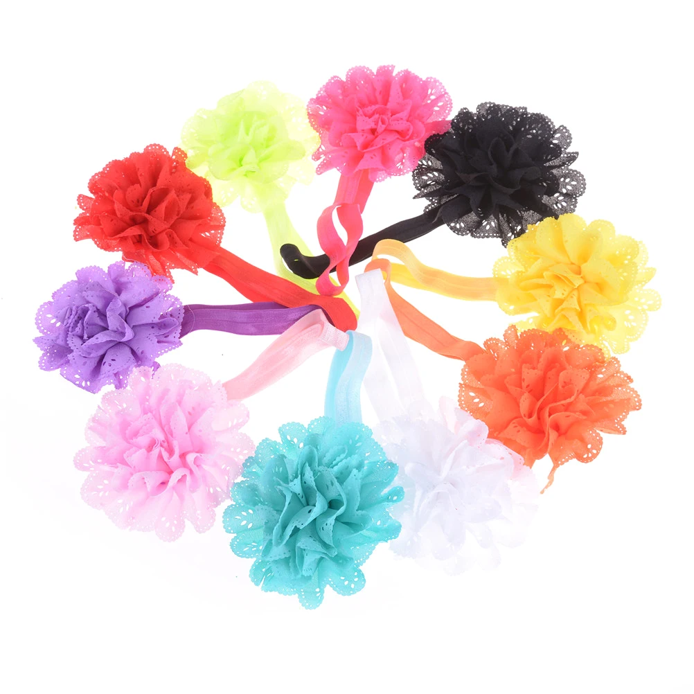 

10pcs Baby Girl Elastic Hairband Children Hair Wear For Kids Head Band Flower Headband Baby Hair Accessories