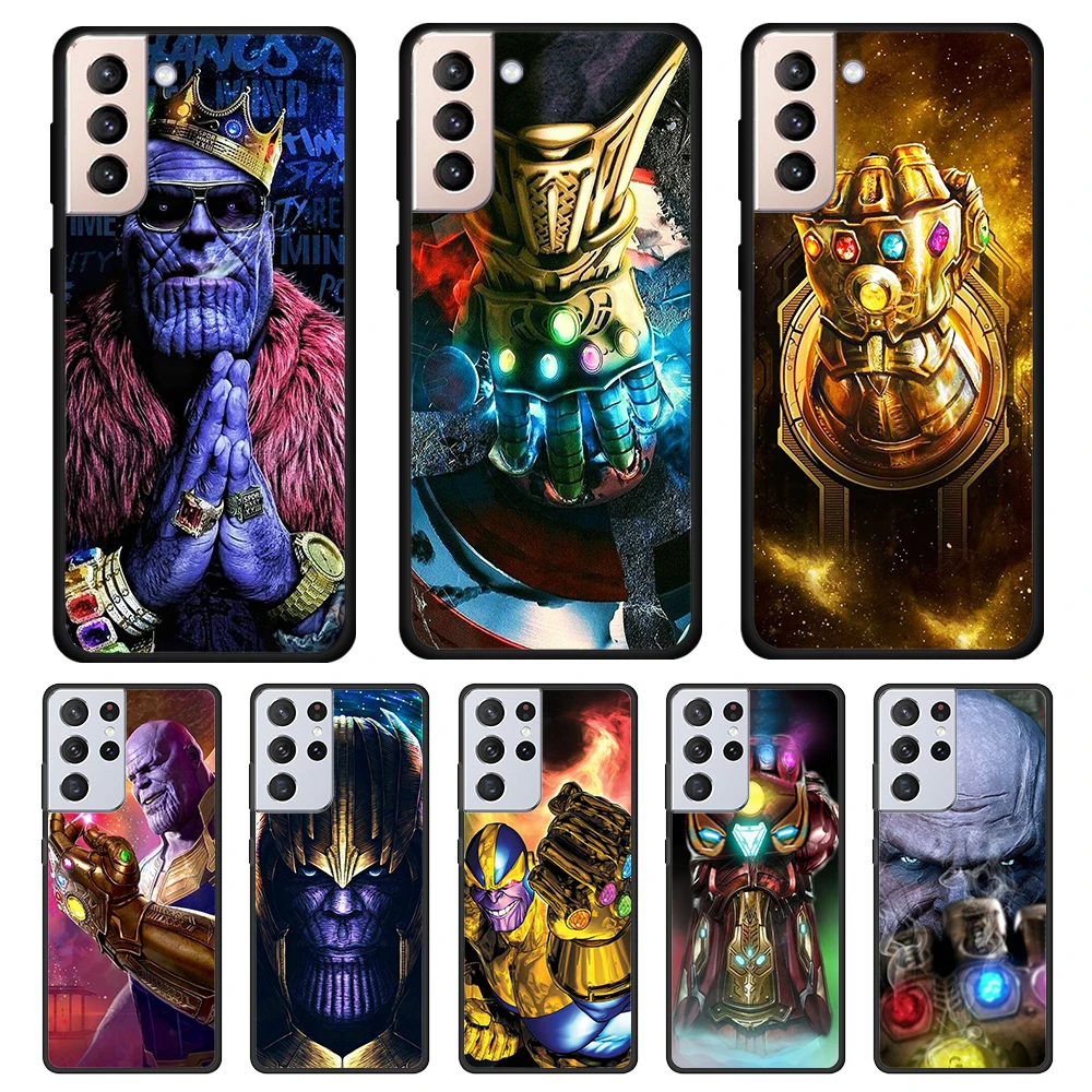 

Thanos marvel Avengers for Samsung Galaxy S21 S20 FE Ultra Lite S10 S9 S8 S7 S6 Edge Plus Soft Black Phone Case
