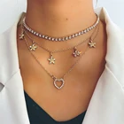 Винтажное ожерелье-цепочка DAXI в богемном стиле, цепочки для женщин, огромное металлическое ожерелье в виде золотой бабочки и змеи