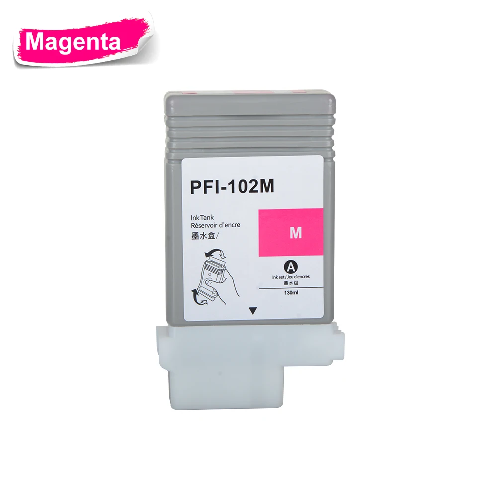 PFI-102 PFI102 пустой пополняемый картридж с чипами для Canon iPF500 iPF510 iPF600 iPF605 iPF610 iPF700 iPF710