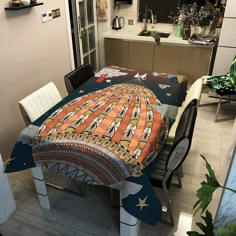 

PVC household decorative animal pattern printing washable tablecloth