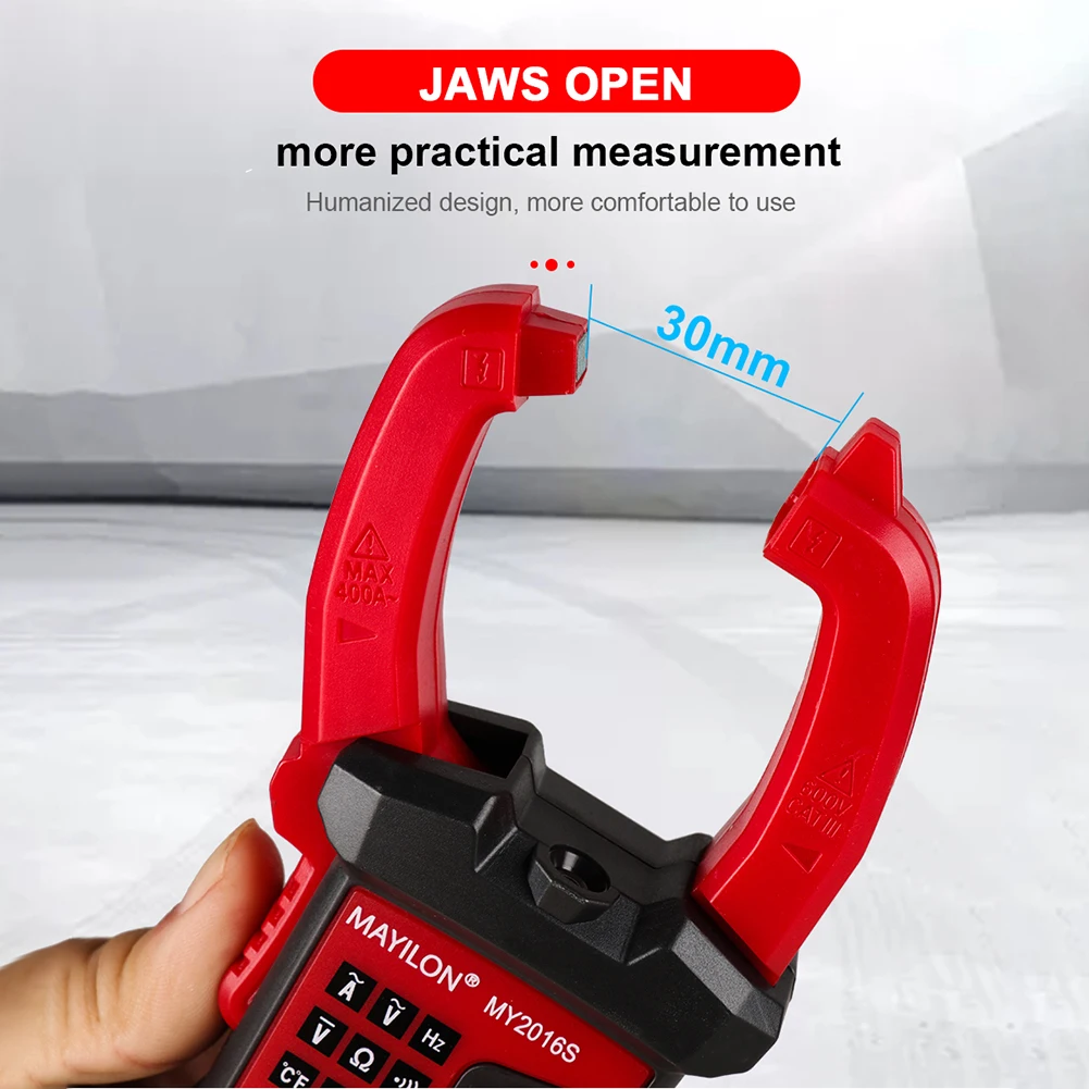 

MY2106S Digital Clamp Meter AC/DC Voltage Detector Strong Toughness Electric Portable Frequency Temperature Tester