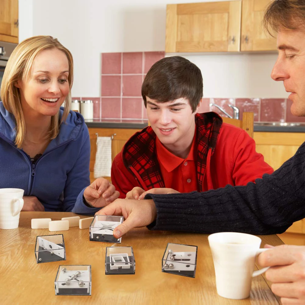 30 шт. игровой лабиринт головоломка коробка игрушки со стальным шариком обучающий