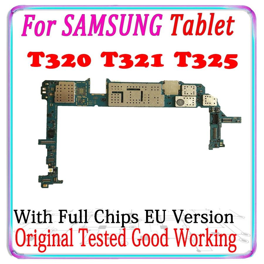 Оригинальная разблокированная материнская плата с чипами для Samsung Galaxy Tab T320 T321 T325