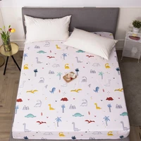 pink dinasour mattress cover cartoon cute lovely kids mattress protector pad fitted sheet separated bed linens with elastic