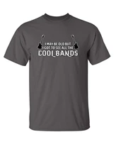 got to see the cool bands adult humor mens graphic novelty sarcastic funny t shirt cotton vintage tees shirt