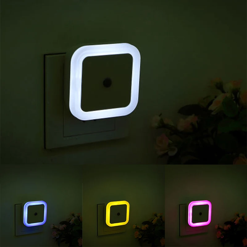 Plug-in LED Night Light Sensor Light 110V / 220V EU Plug / US Plug for Bedroom, Bathroom, Kitchen, Hallway, Stairs