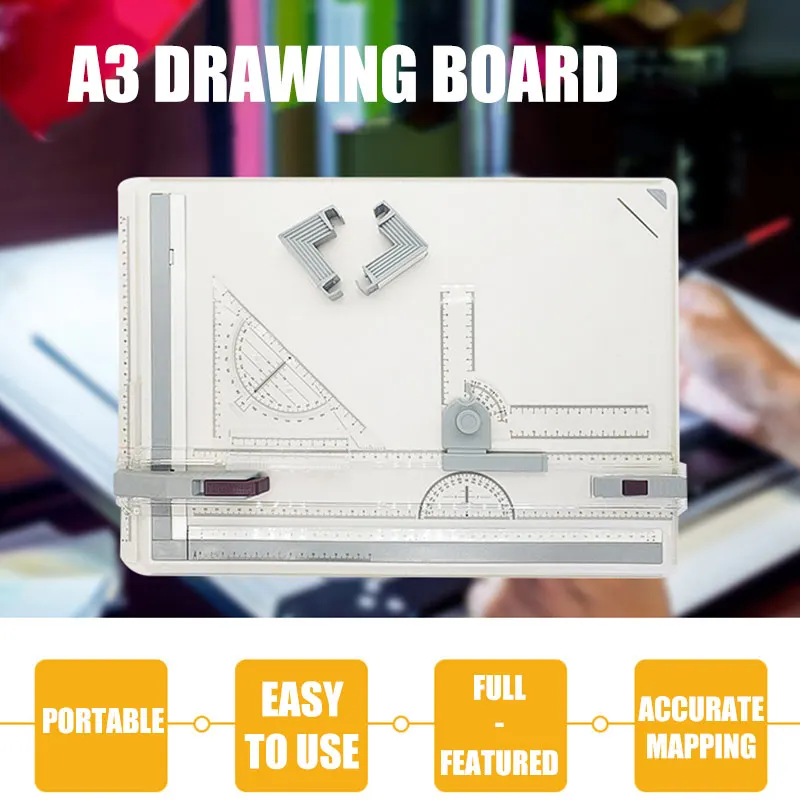 Professional A3 Drawing Table Technical Board with Drawing Head Machine Portable Painting Drawing Ruler Drafting Supplies Tool