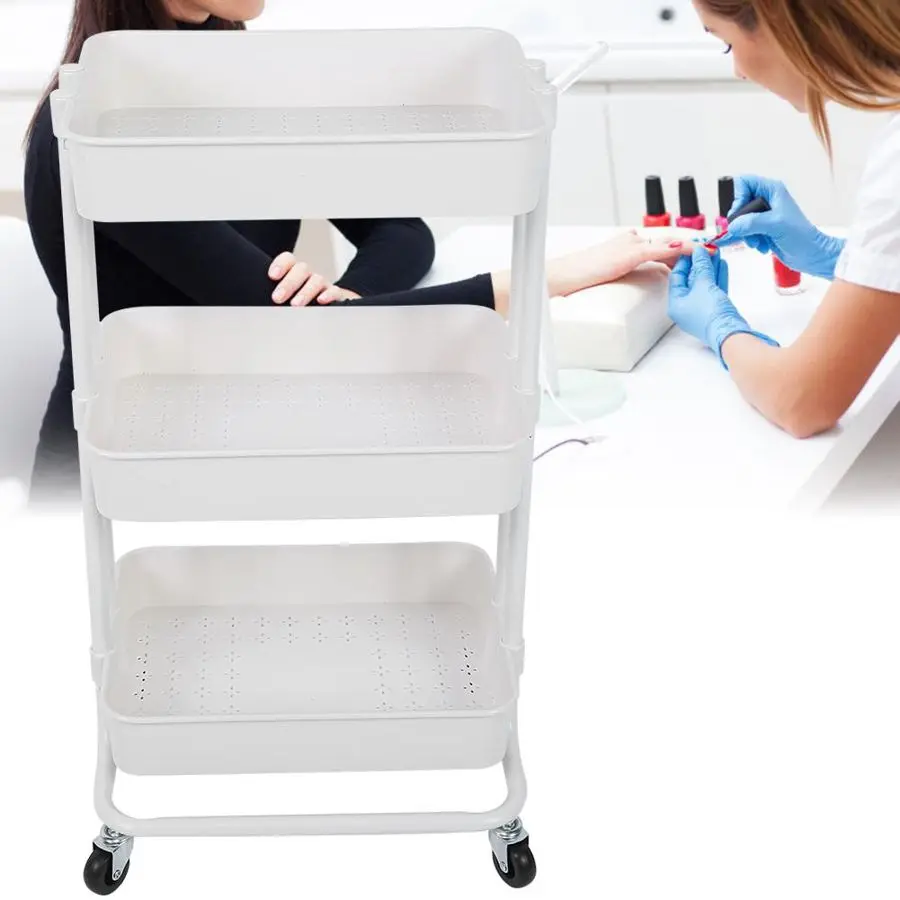 Тележка для маникюра многофункциональная 3 слойная тележка хранения ногтей| |