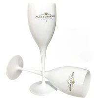 1 pcs champagne flutes glasses plastic wine glasses dishwasher safe white acrylic champagne glass transparent wine glass